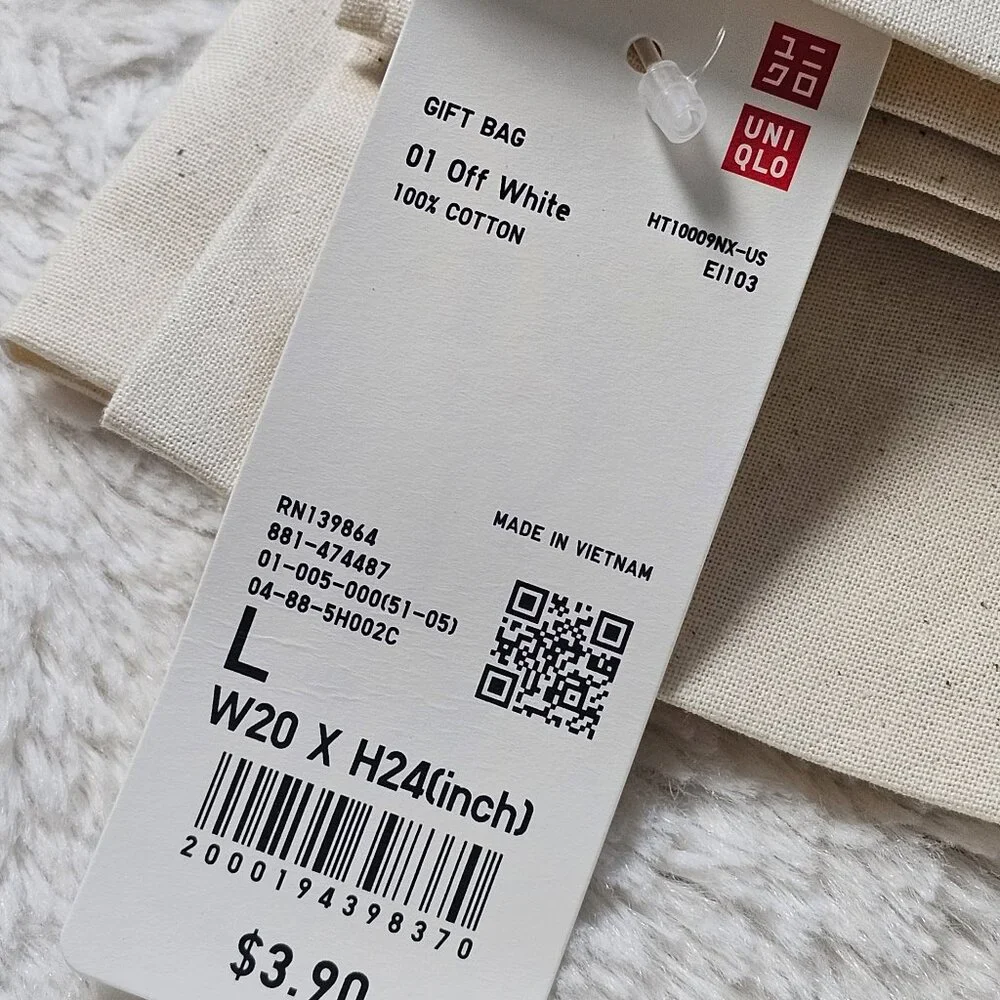 Uniqlo Large Cotton Gift Bag 20